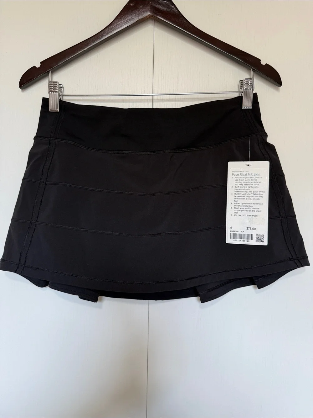 lululemon athletica Black Pace Rival MR Skirt - Picture 5 of 6